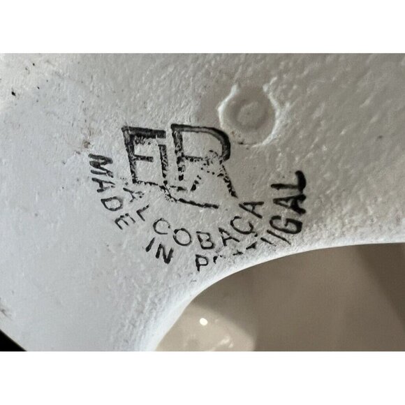 Porcelain Elpa Alcobaca Sitting Cat Figurine Hand Painted Floral Portugal Vtg - Picture 5 of 6